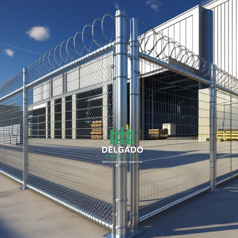 Commercial perimeter fence