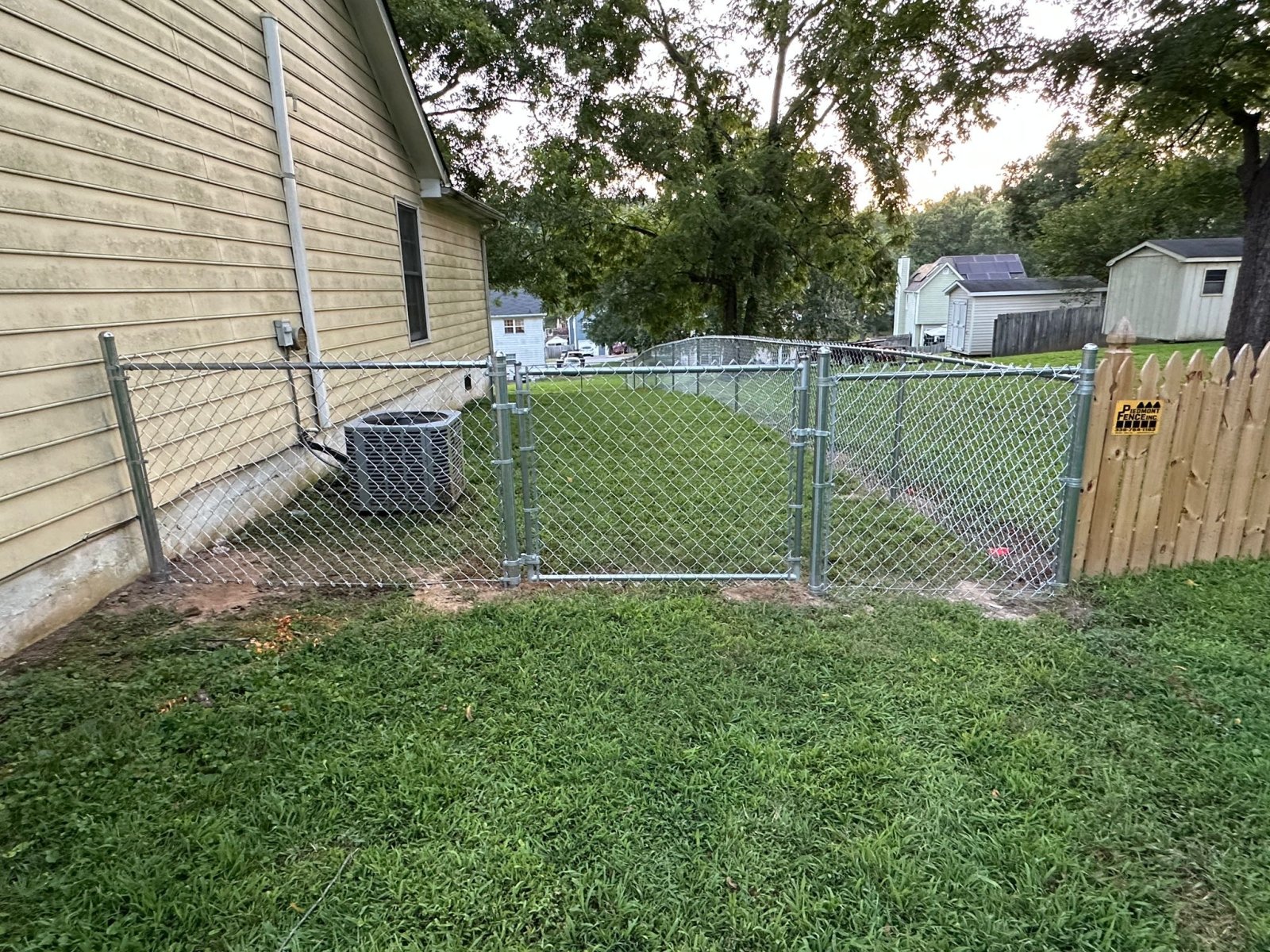 demolition and installation of chain link